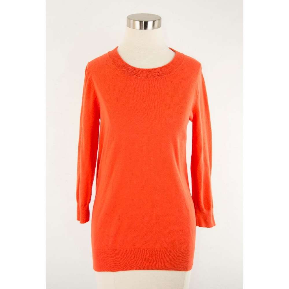 J. Crew Factory Orange Fine Knit Sweater S
